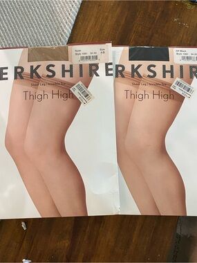 Berkshire Nude Sheer Thigh High Stockings - Size A/B 1 Nude 1 Black